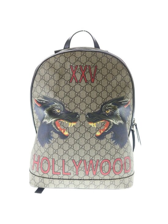 Gucci GG Supreme Wolf Xxv Hollywood Backpack main image 5